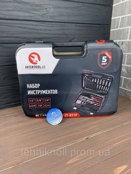 Набір інструментів 219 од. INTERTOOL STORM професійний автонабір, набір ключів ET-8219 фото