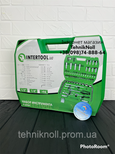 Набор инструментов 94 ед. INTERTOOL ET-6094SP набор головок автомобильные в кейсе ET-6094SP фото